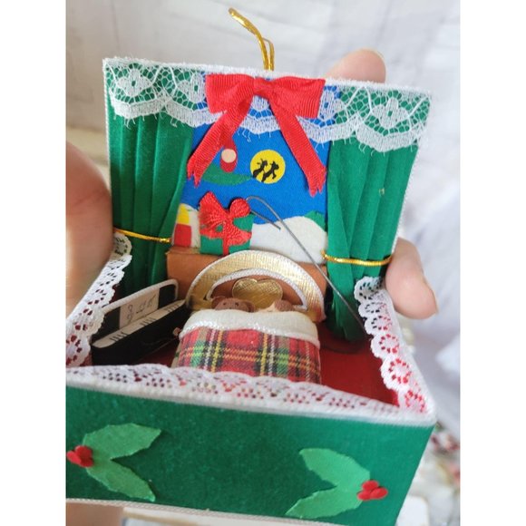Vintage children sleeping bedroom box ornaments Xm - Picture 6 of 7